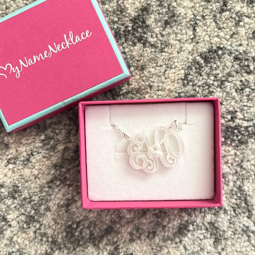 Acrylic Monogram Necklace - eHo